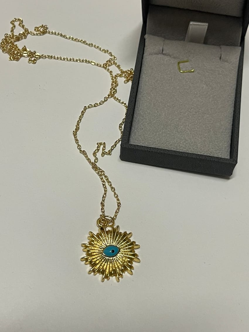 Eye plated necklace