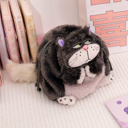 Cinderella Lucifer cat side eye plush make up bag