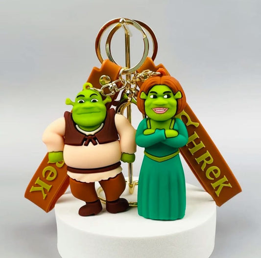 shrek and fiona keychain