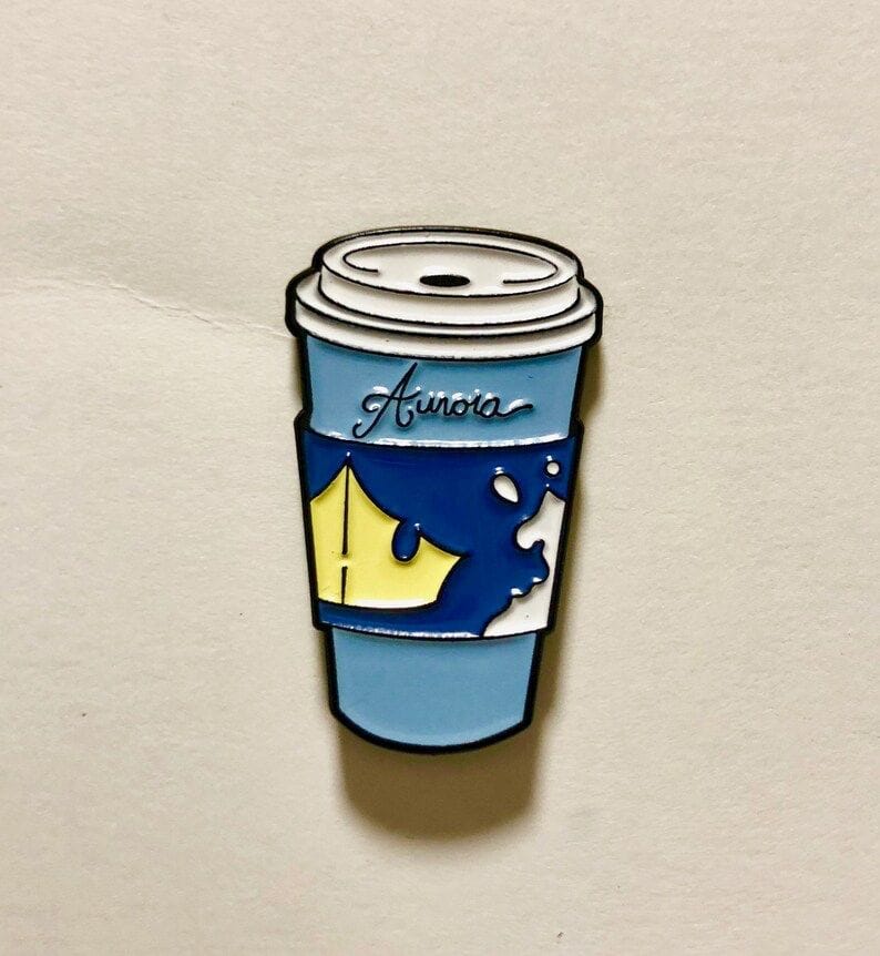 Disney inspired coffee cup pin