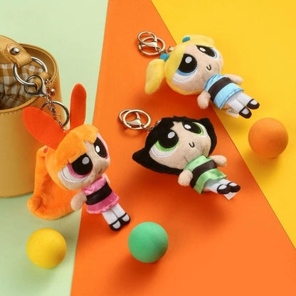 PowerPuff girls plush keychains