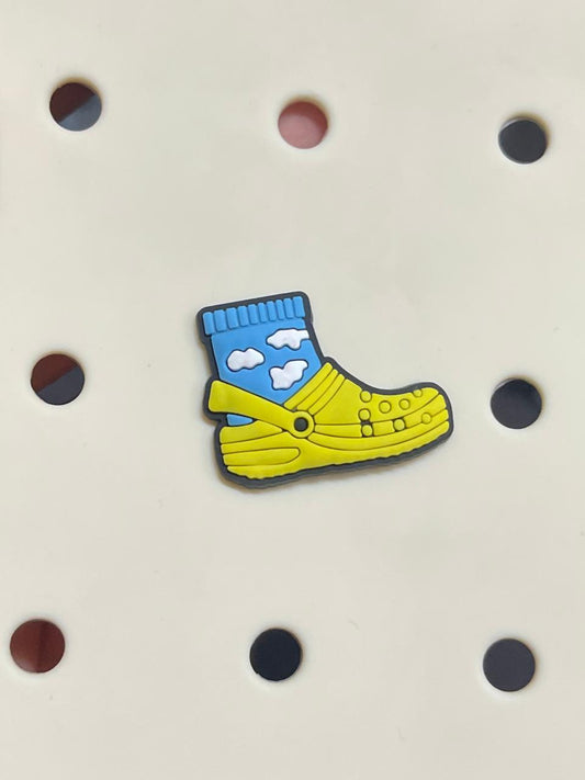 Yellow shoe charm