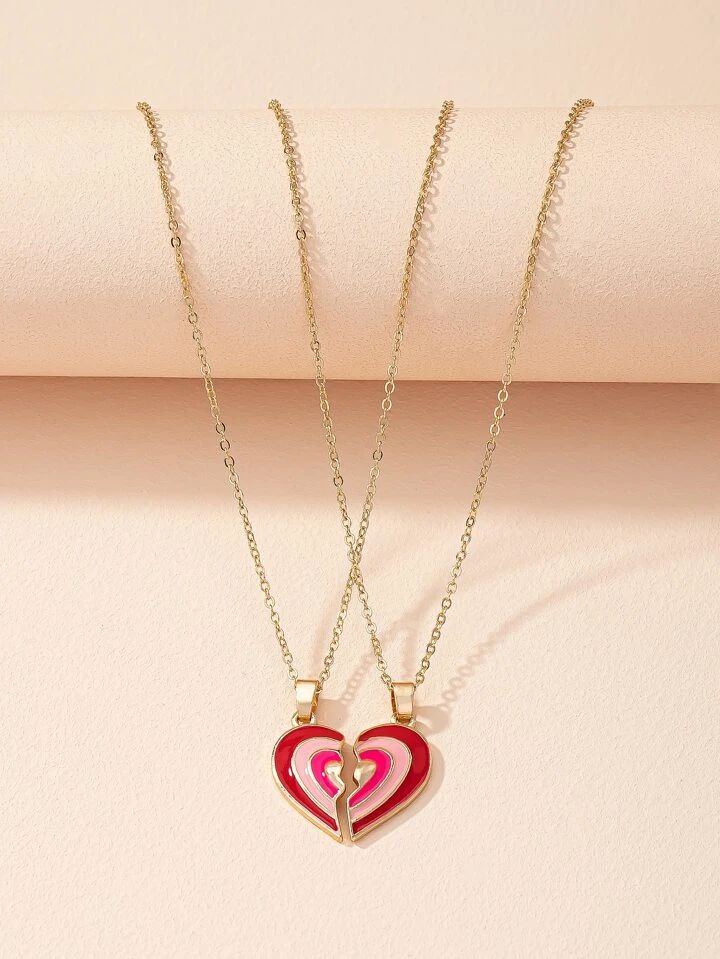 Heart Best friends necklace