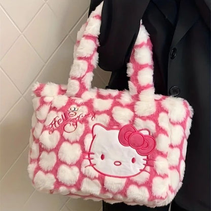 Hello kitty fuzzy hand bag