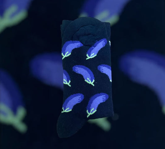 Eggplant socks